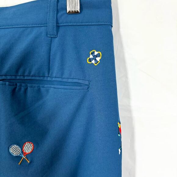 NWT- Castaway Nantucket Embroidered Performance Shorts Golf/Tennis Men 30W x 9L - Picture 7 of 8